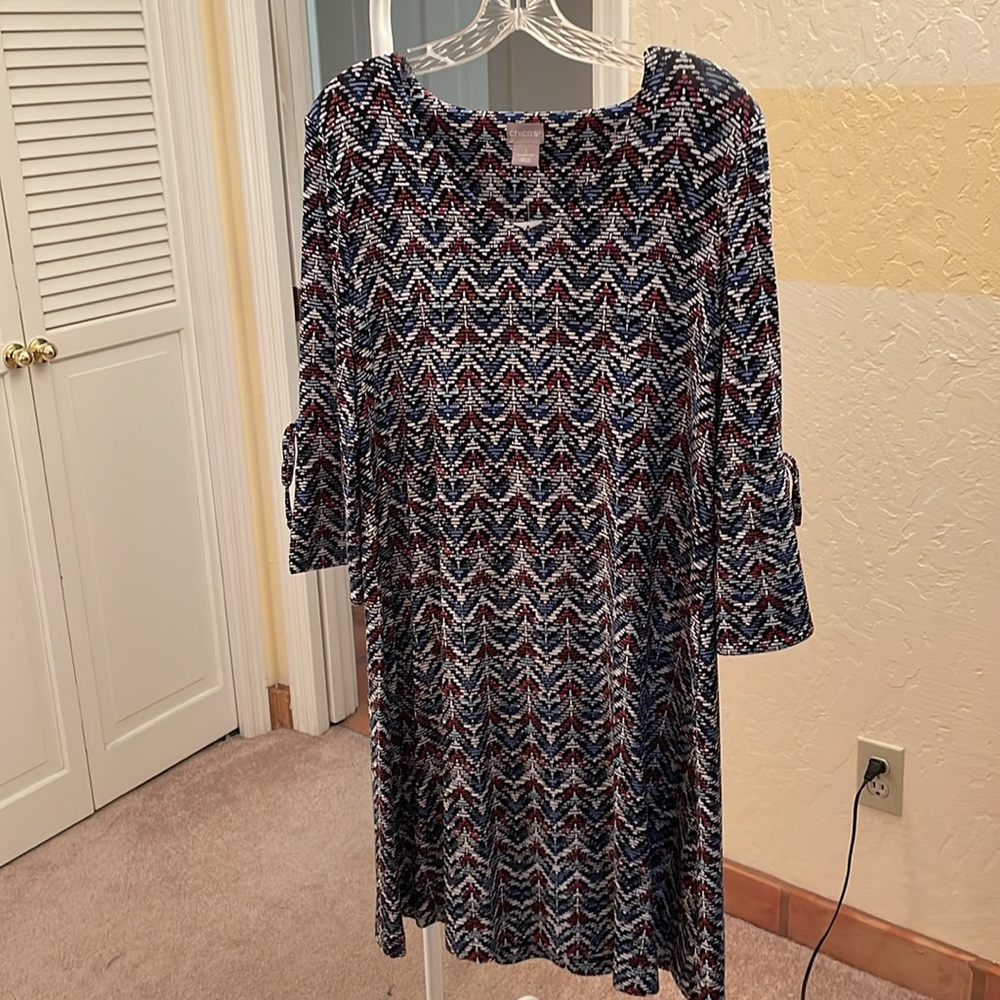 Chico’s knit dress with flared sleeves Misses 8